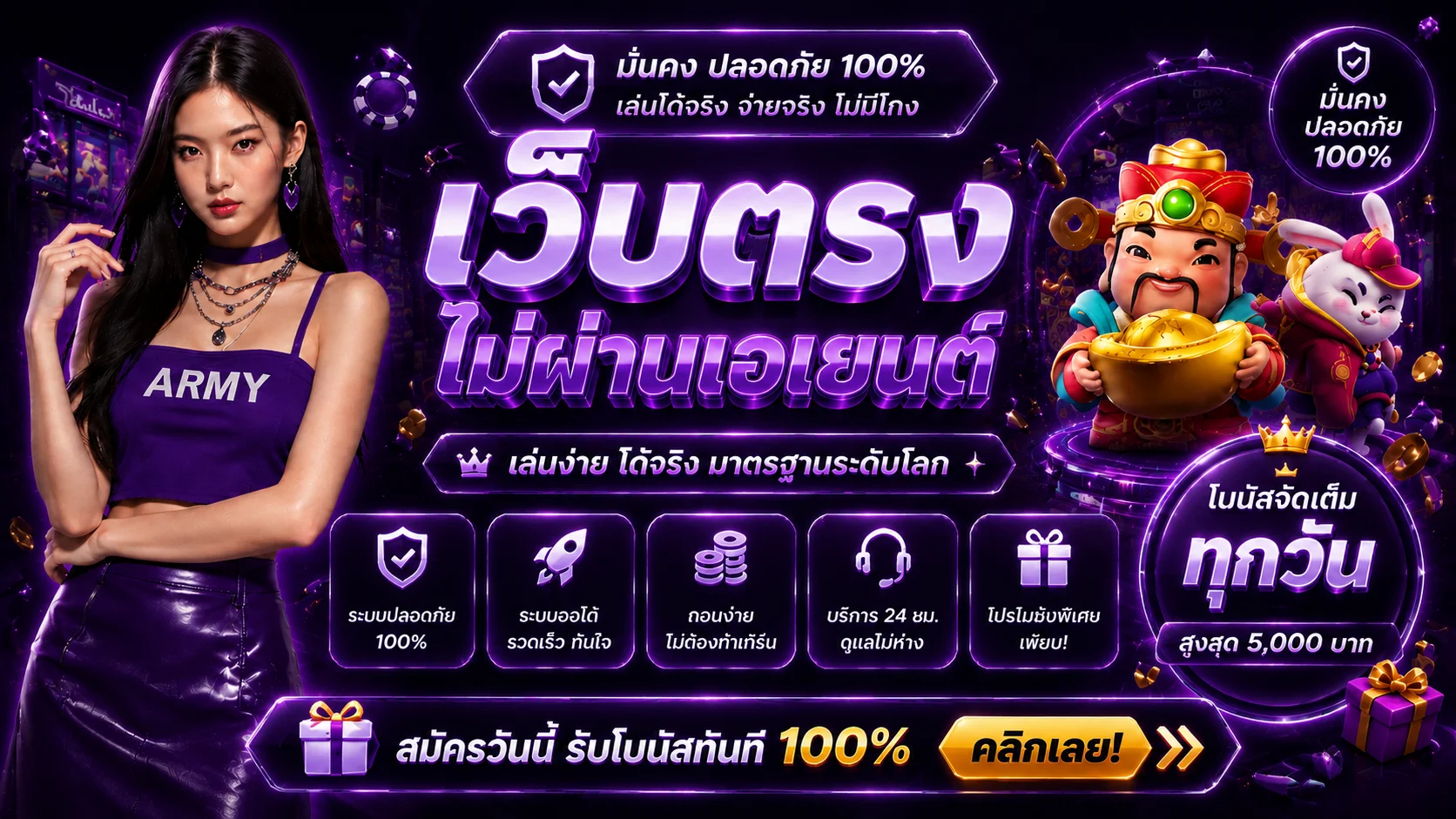 หน้าจอเว็บ fun77plus แสดงหมวดเกมสล็อต คาสิโน แทงบอล และหวยครบทุกบริการ